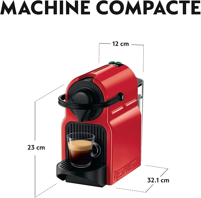 Nespresso™ Krups Máquina de Café Inissia Roja & 100 cápsulas de regalo / ES